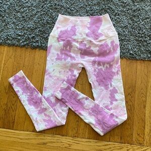 Spiritual Gangster Tie Dye Seamless Purple Leggings Size XS/S